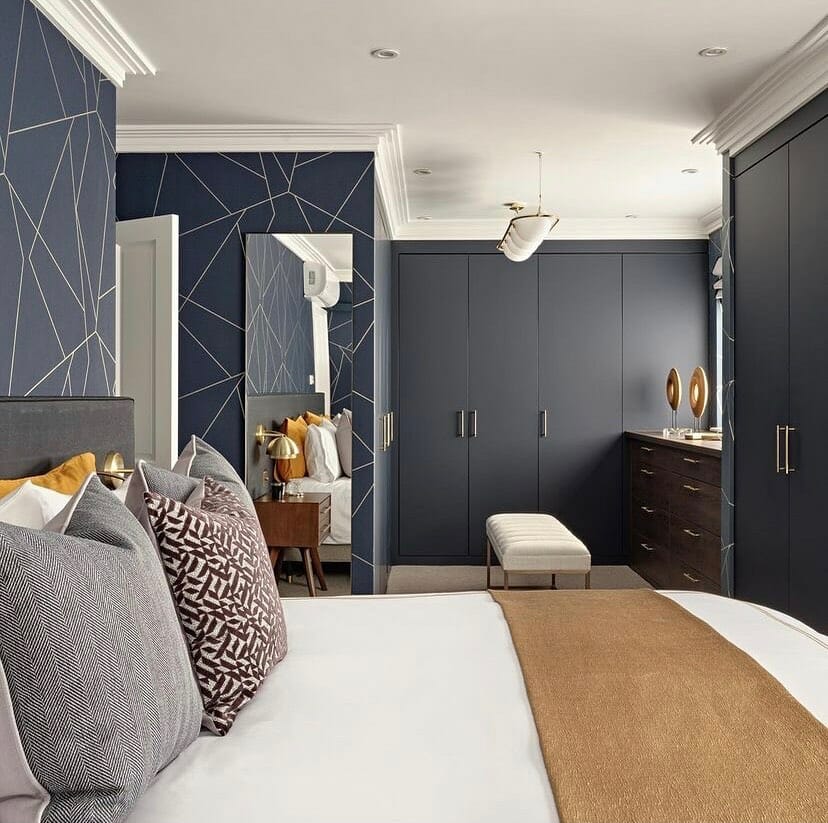 Daval Mayfair fitted wardrobes in beautiful Marine Blue