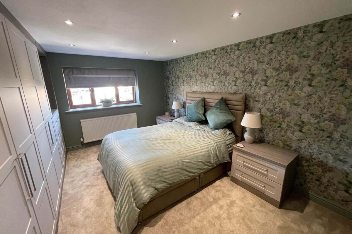 Super Matt Cashmere & Smoked Oak Wardrobes with Hidden Dressing Table wardrobes 9999