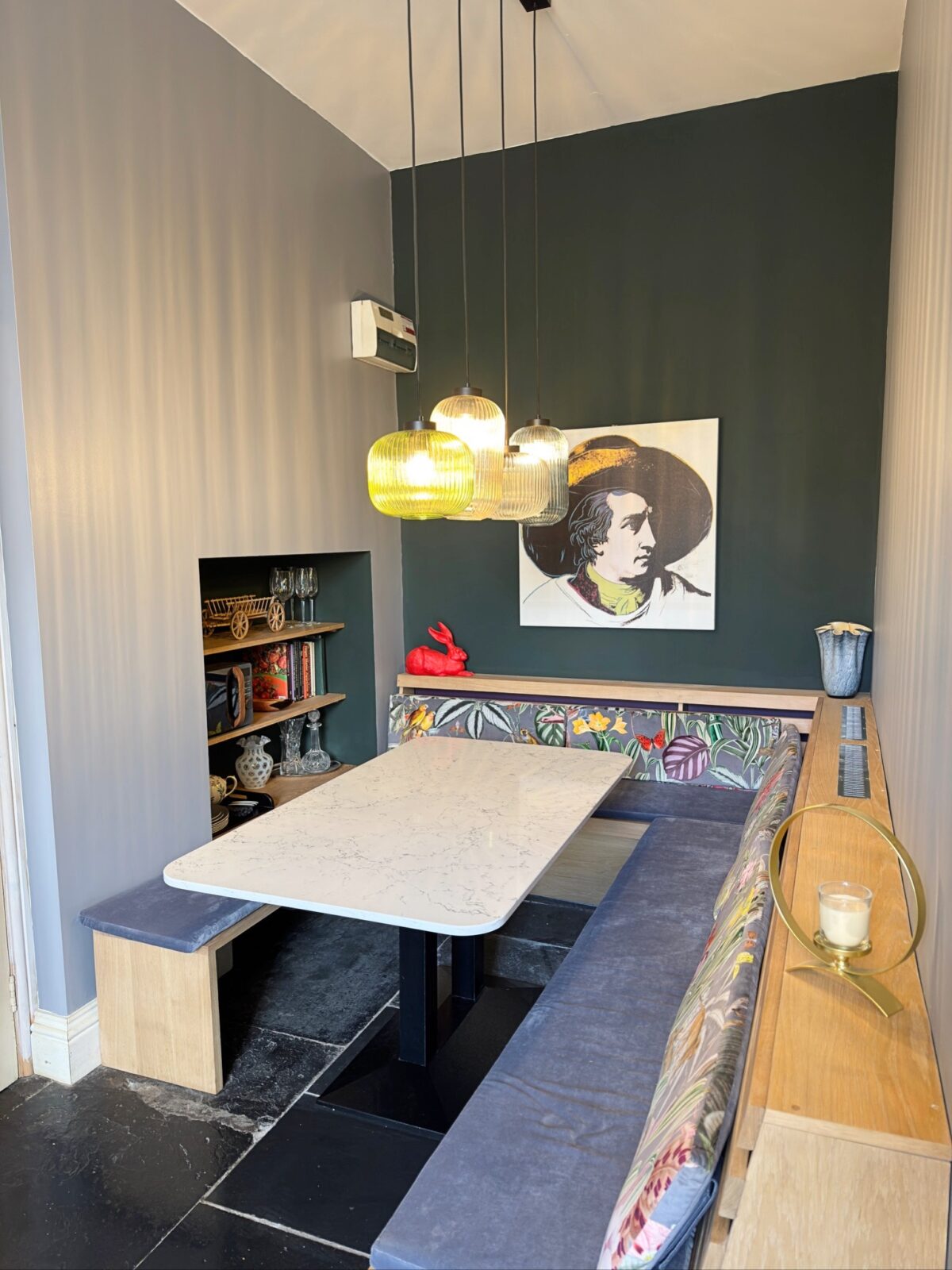 dining space with matching table